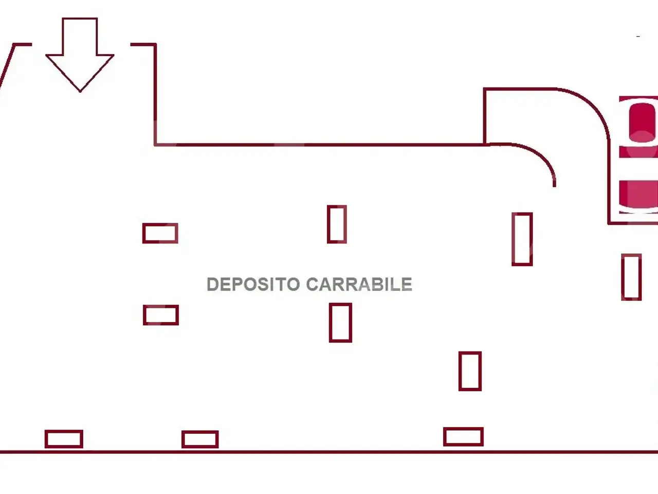 Magazzino in Via Santa Maria di Gesù Inferiore 13, Messina, {3} - Planimetria 1