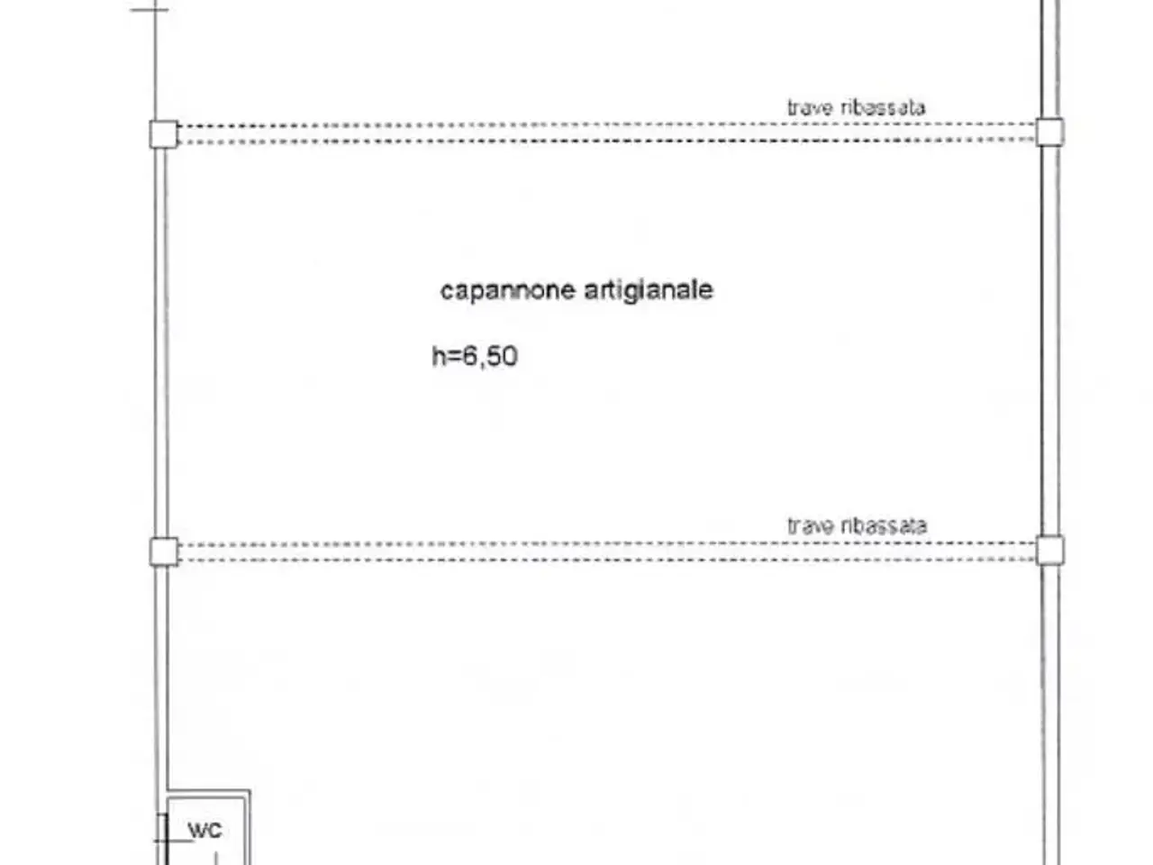 Capannone in Via Enrico Mattei 1, Calcinate, {3} - Planimetria 1
