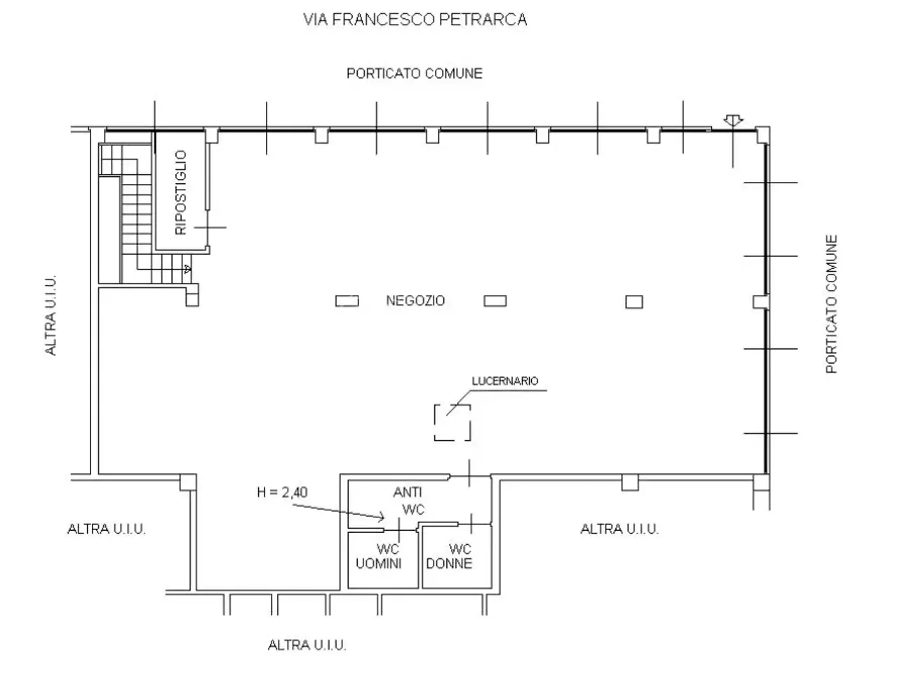 Negozio in Via Petrarca 9, Settimo Torinese, {3} - Planimetria 1