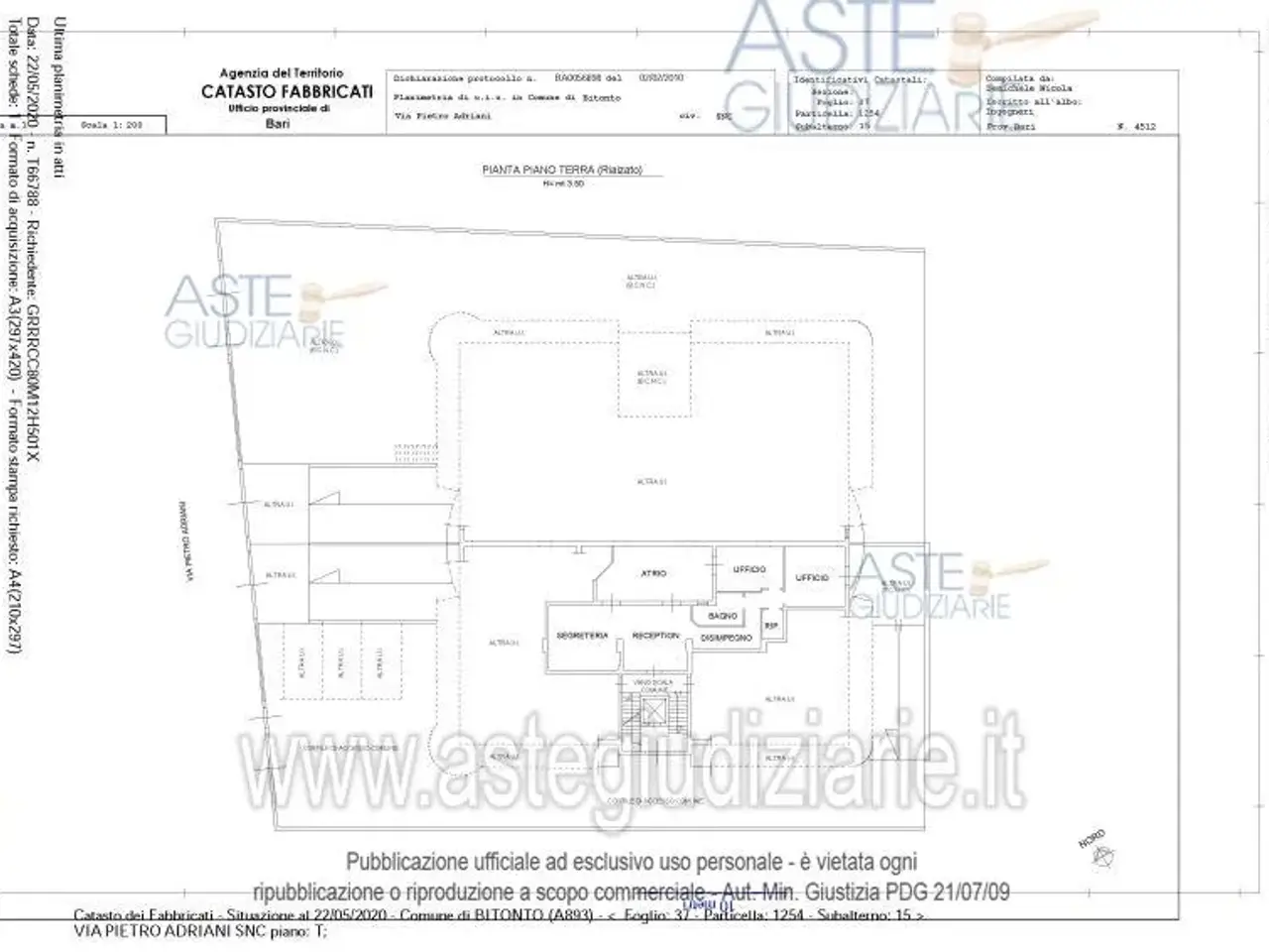 Ufficio in Viale Europa, Bitonto, {3} - Planimetria 1