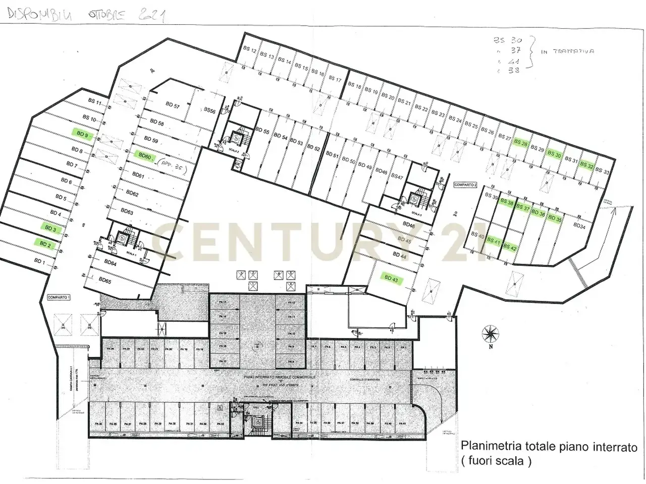 Parcheggio chiuso in Via Nazionale 36, San Martino Buon Albergo, {3} - Planimetria 1
