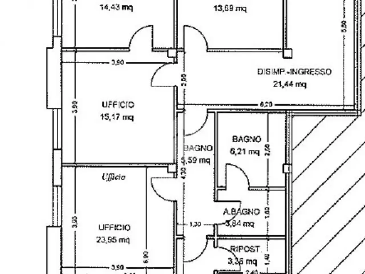Ufficio in Via Giuseppe Peretti 1, Cagliari, {3} - Planimetria 1