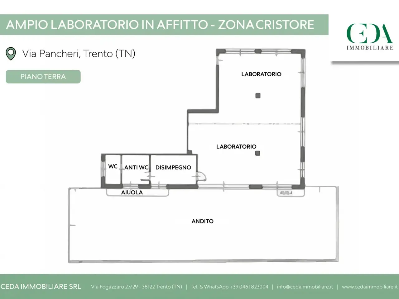 Laboratorio in Via Pancheri, Trento, {3} - Planimetria 1