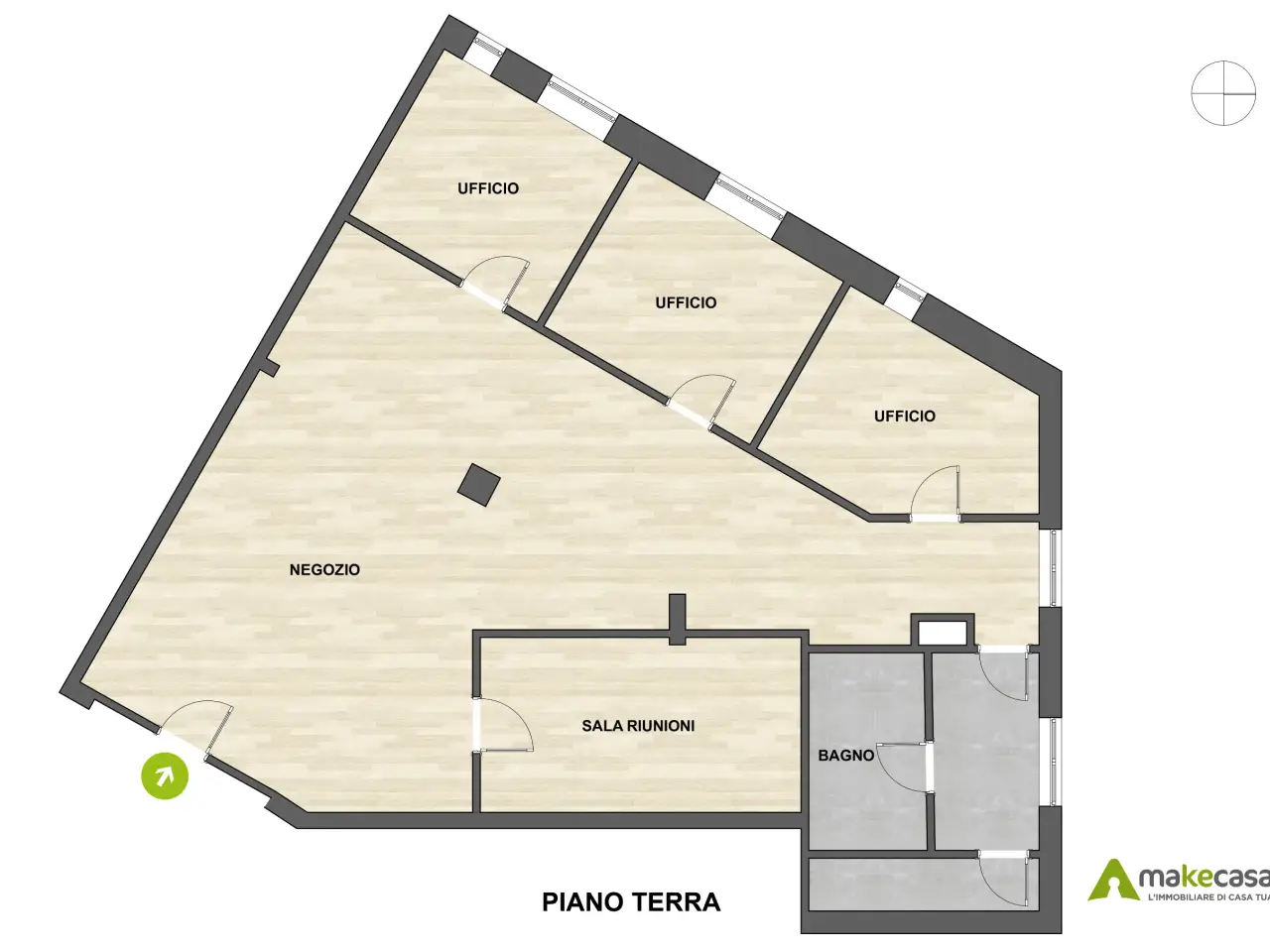 Negozio in Piazza Siena 10, Casalmaiocco, {3} - Planimetria 1