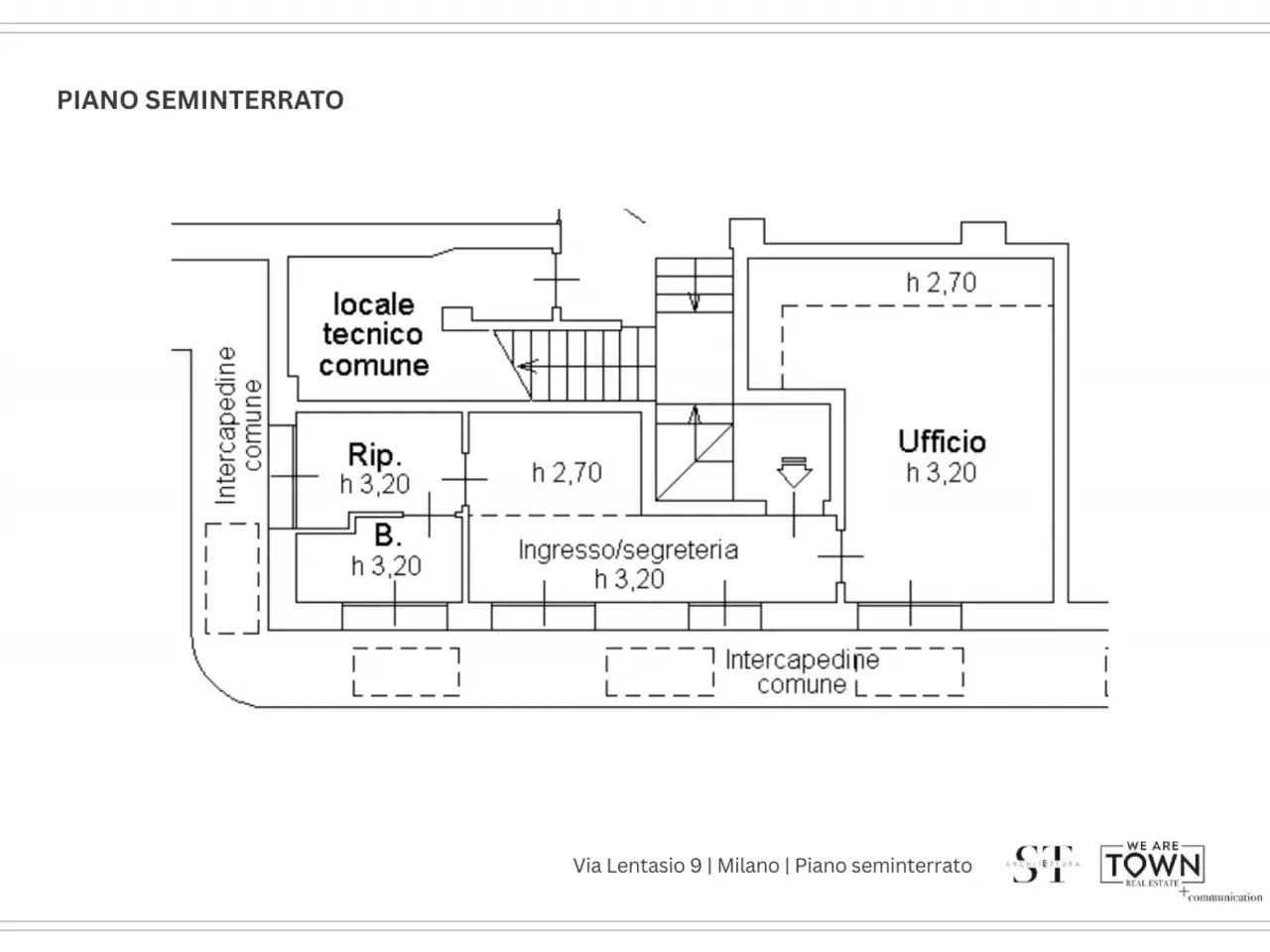 Ufficio in Via Lentasio 9, Milano, {3} - Planimetria 1