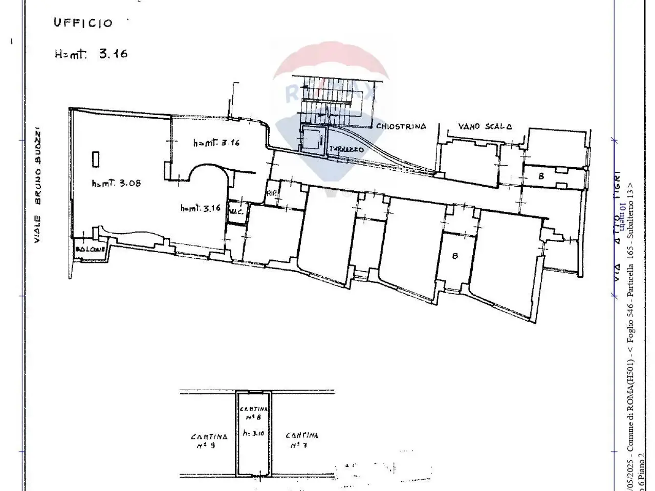 Ufficio in Viale Bruno Buozzi 64, Roma, {3} - Planimetria 1
