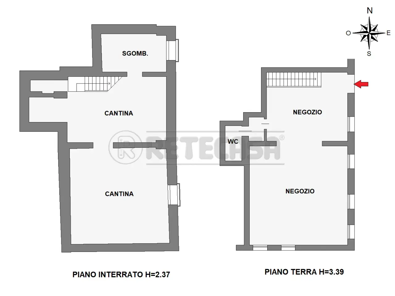 Palazzina commerciale in Riviera dei Ponti Romani 13, Padova, {3} - Planimetria 1