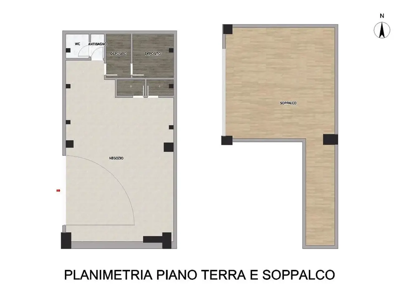 Negozio in Via Emilia Parmense 151, Piacenza, {3} - Planimetria 1