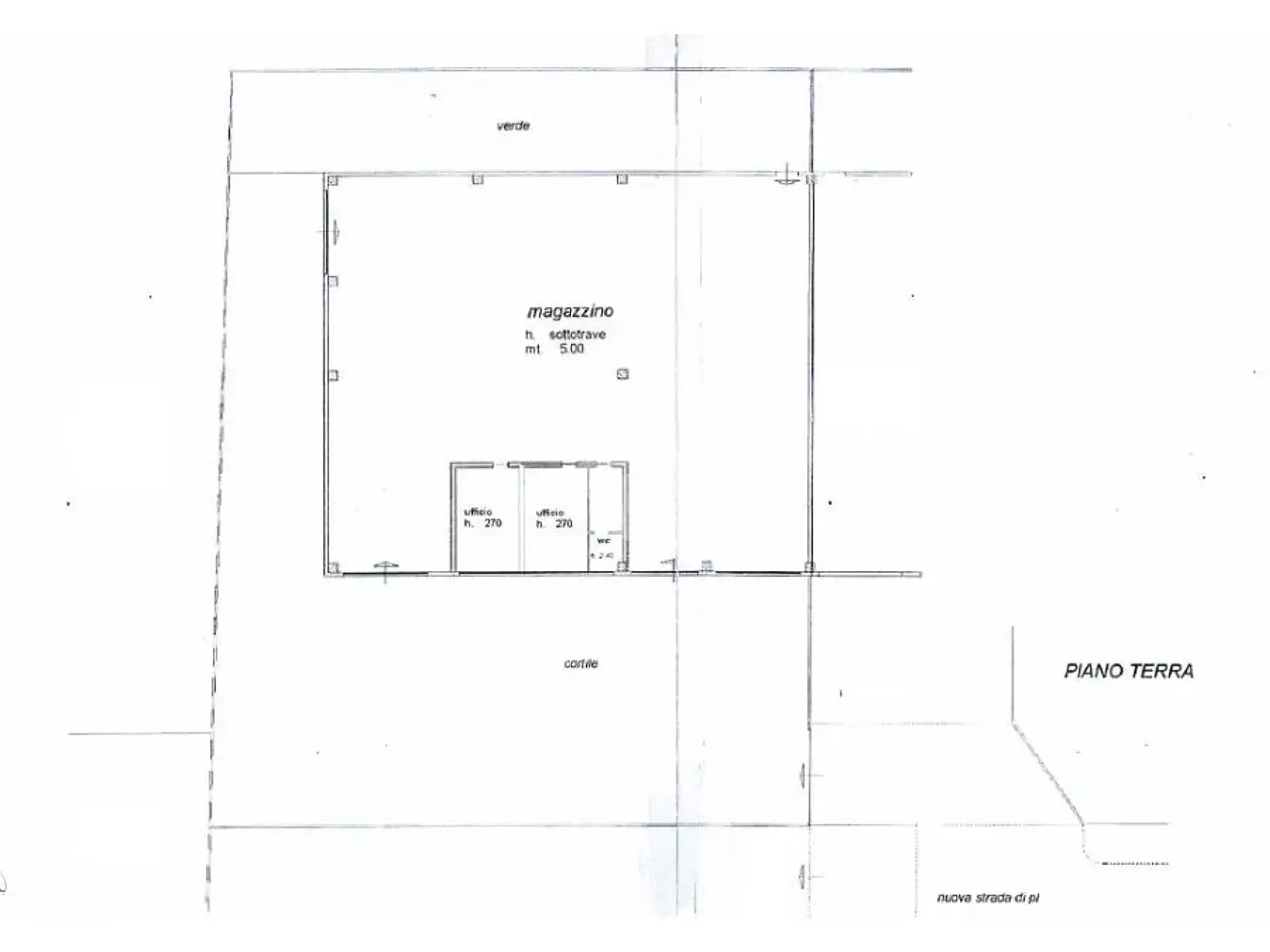 Capannone in Via delle Foibe 13, Sant'Angelo Lodigiano, {3} - Planimetria 1