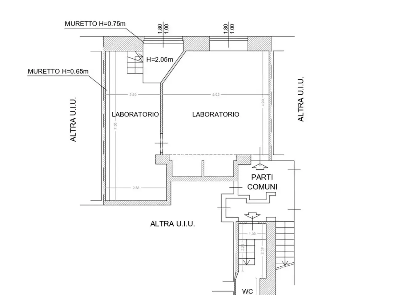 Laboratorio in Via Curio Dentato 8, Milano, {3} - Planimetria 1