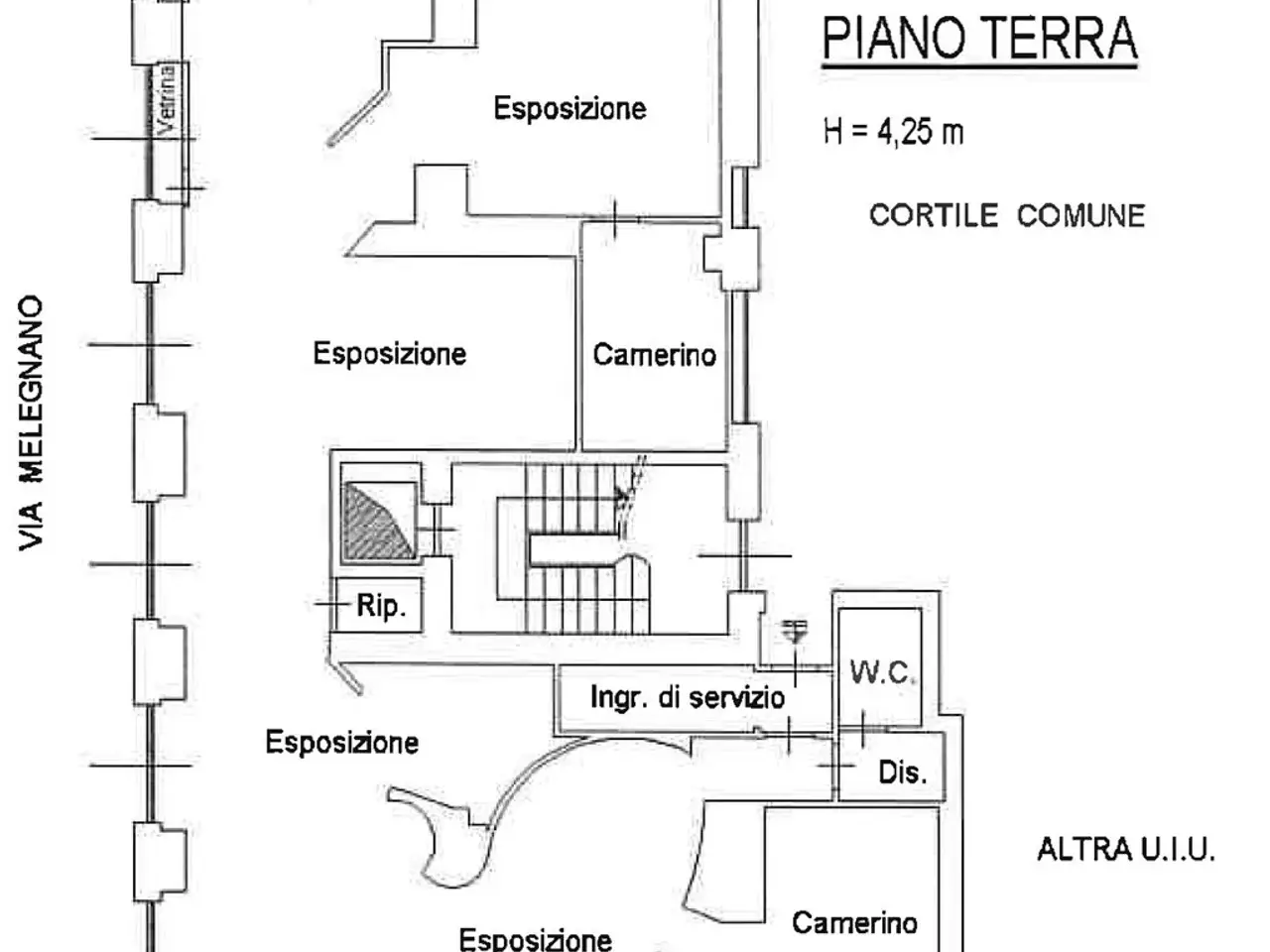 Negozio in Viale Beatrice d'Este 7, Milano, {3} - Planimetria 1
