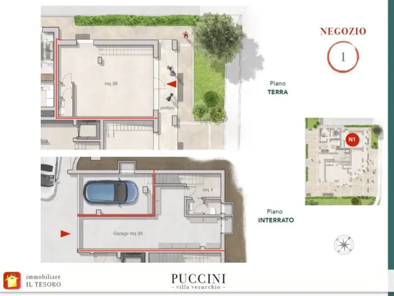 Negozio in Via Giacomo Puccini, Verucchio, {3} - Planimetria 1
