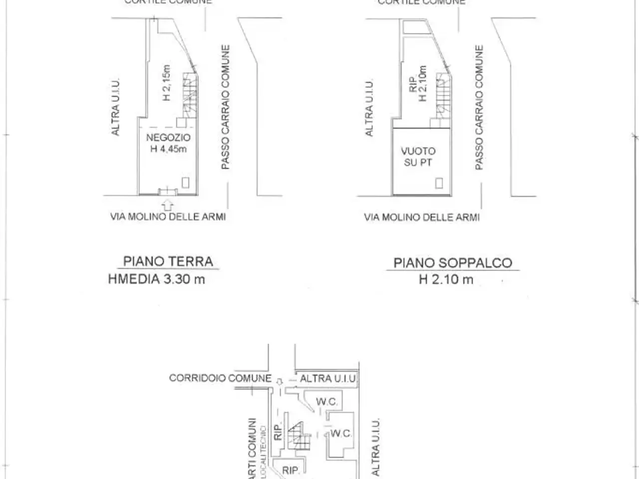 Negozio in Via Molino delle Armi, Milano, {3} - Planimetria 1