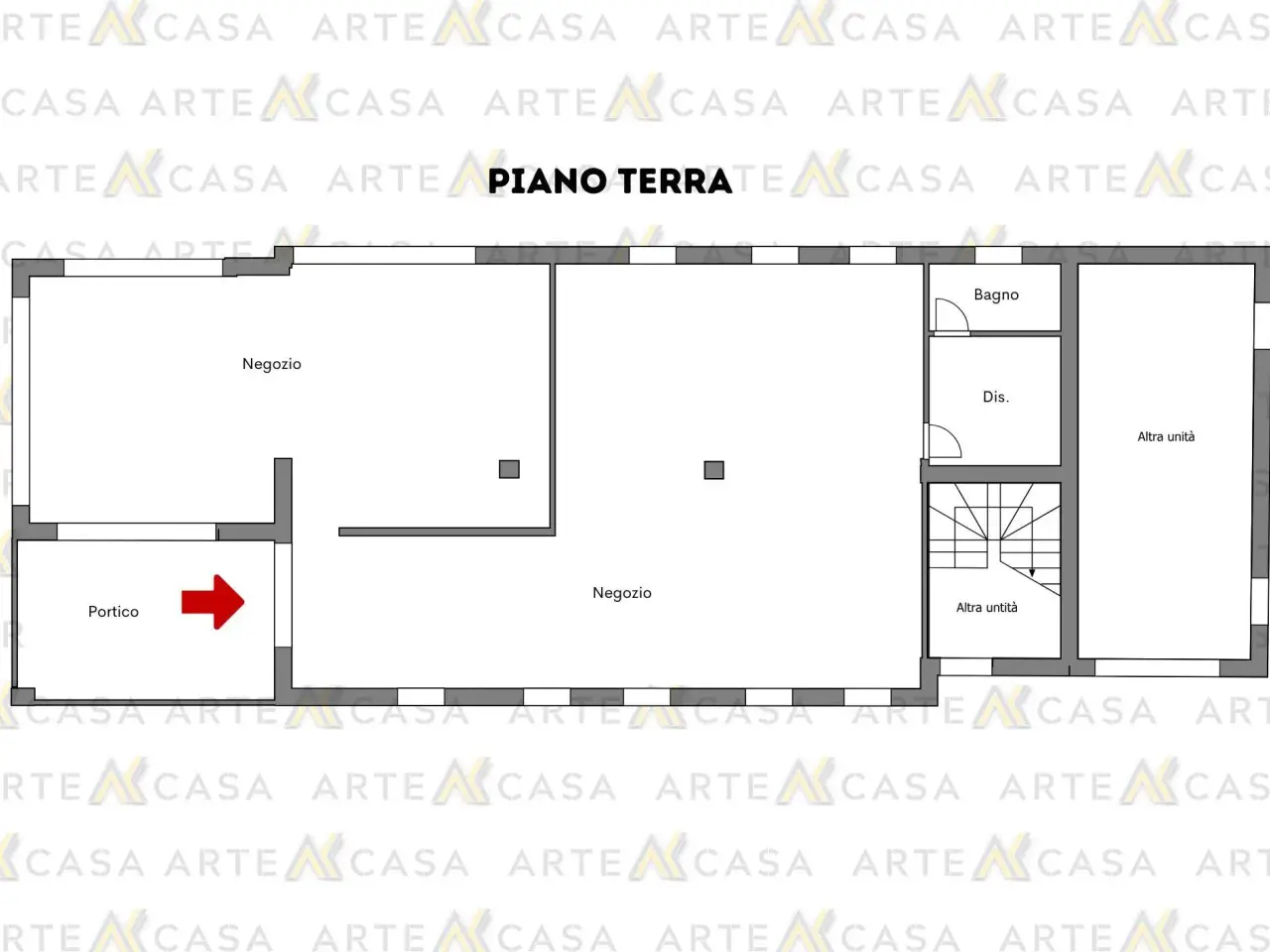 Negozio in Via Gaspare Gozzi, Dolo, {3} - Planimetria 1