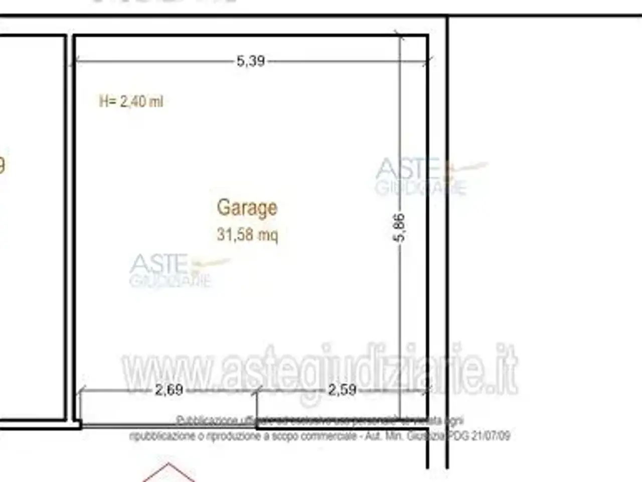 Garage in Via Giuseppe Saragat, 14, 00071 Pomezia Rm, Italia 14, Pomezia, {3} - Planimetria 1
