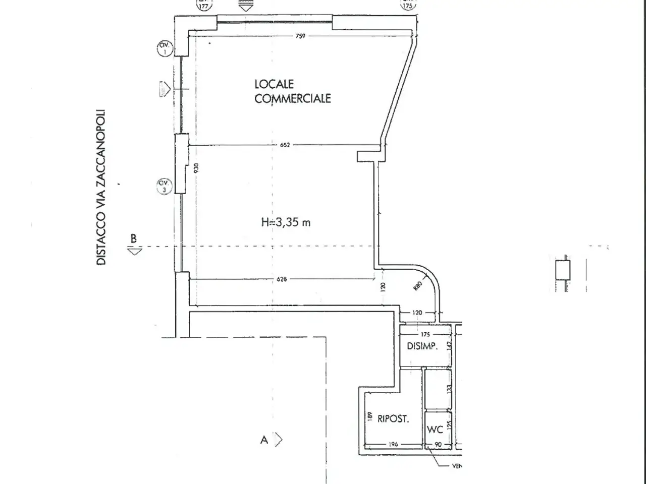 Negozio in Via Gasperina 177, Roma, {3} - Planimetria 1