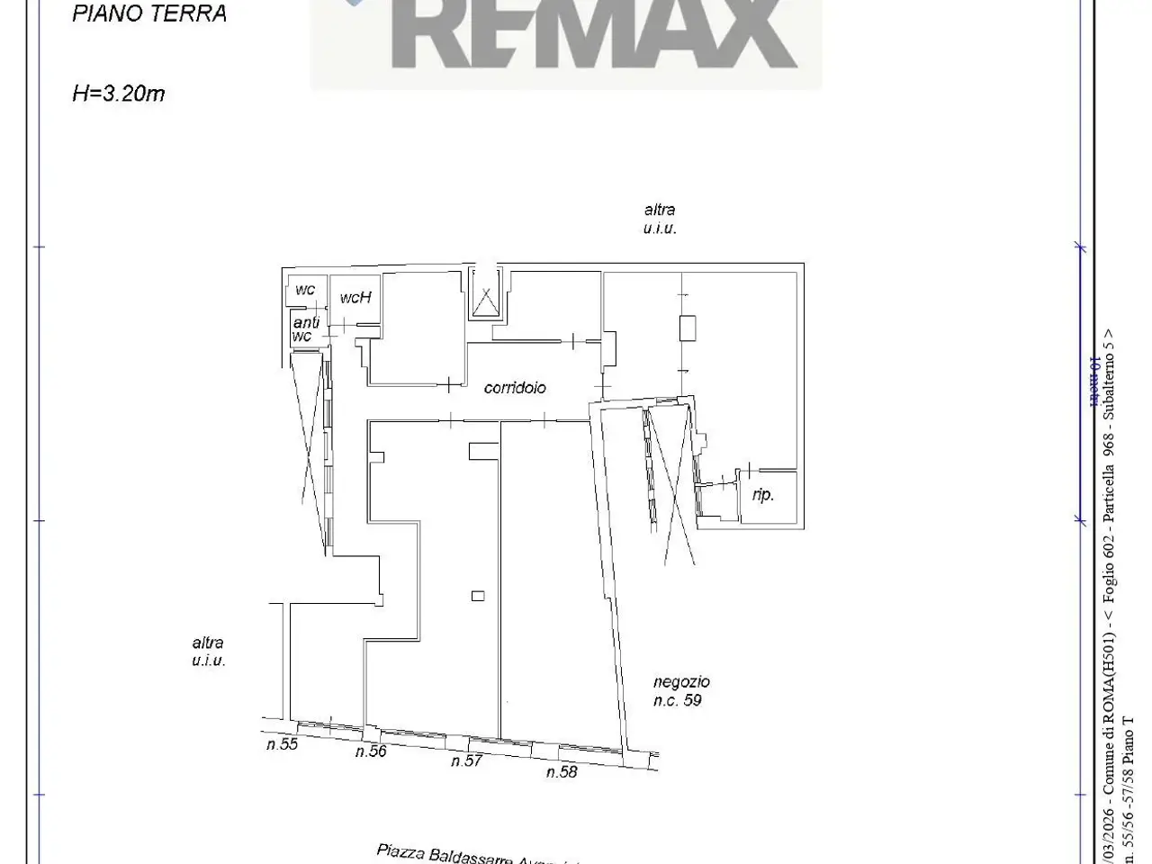 Negozio in Piazza Baldassarre Avanzini 55, Roma, {3} - Planimetria 1