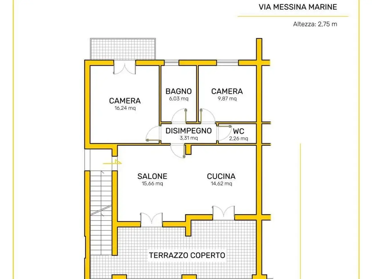 Villa a schiera in vendita, Via Messina Marine, Palermo - Planimetria 1