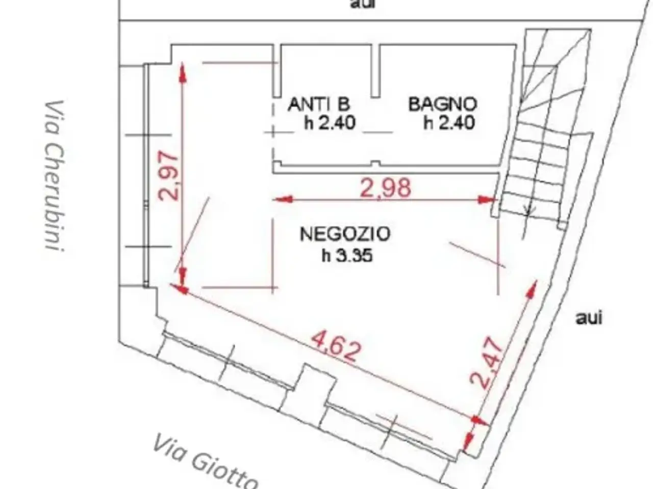 Bar in Via Francesco Cherubini 3, Milano, {3} - Planimetria 1