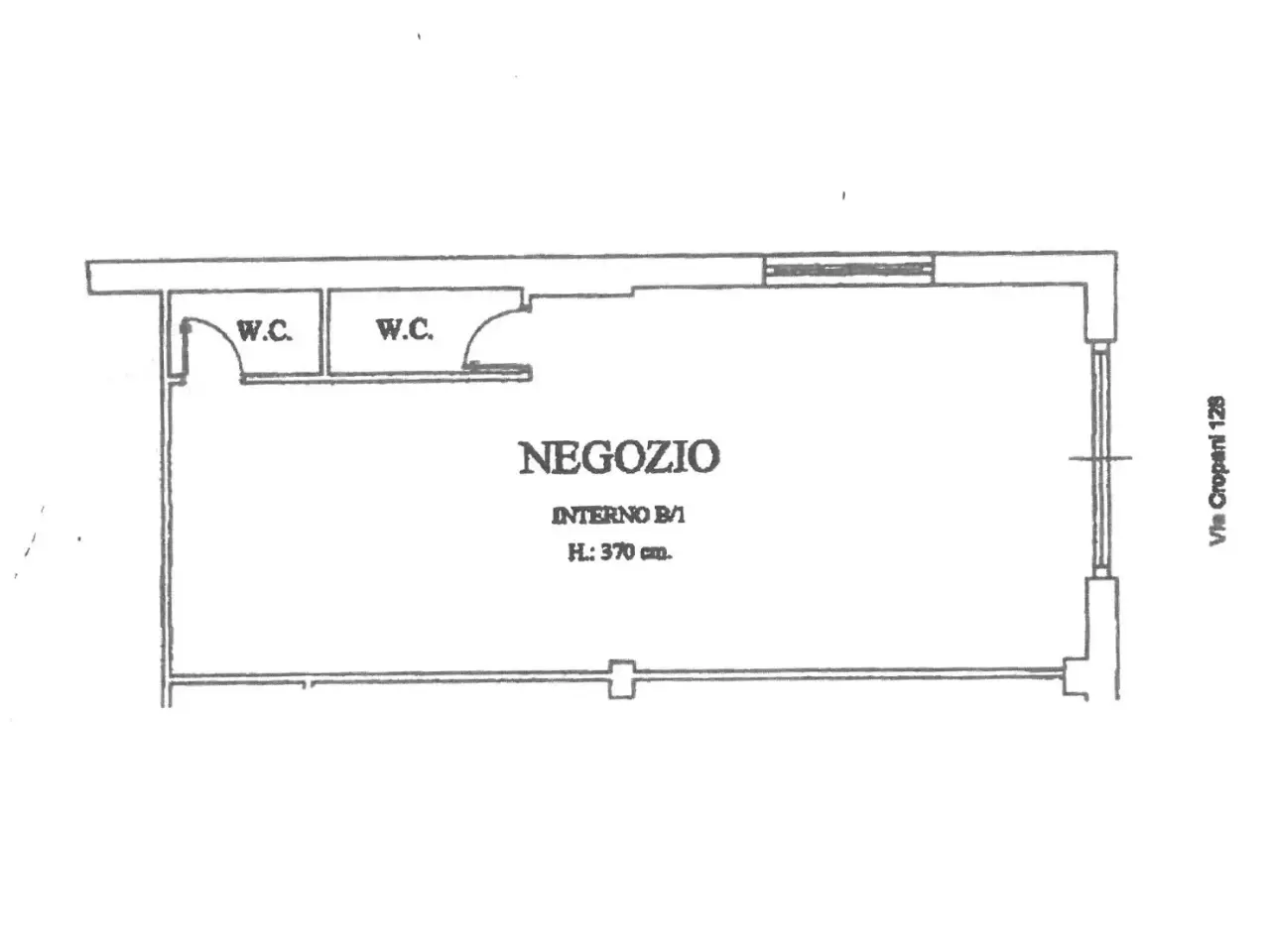 Negozio in Via Cropani 128, Roma, {3} - Planimetria 1