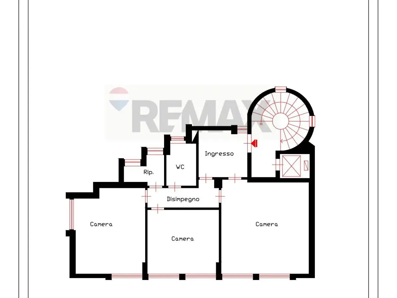 Ufficio in Via Lilibeo 3, Palermo, {3} - Planimetria 1
