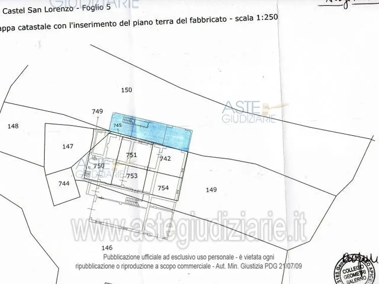 Fabbricato misto in Contrada Fontana Litania, Castel San Lorenzo, {3} - Planimetria 1