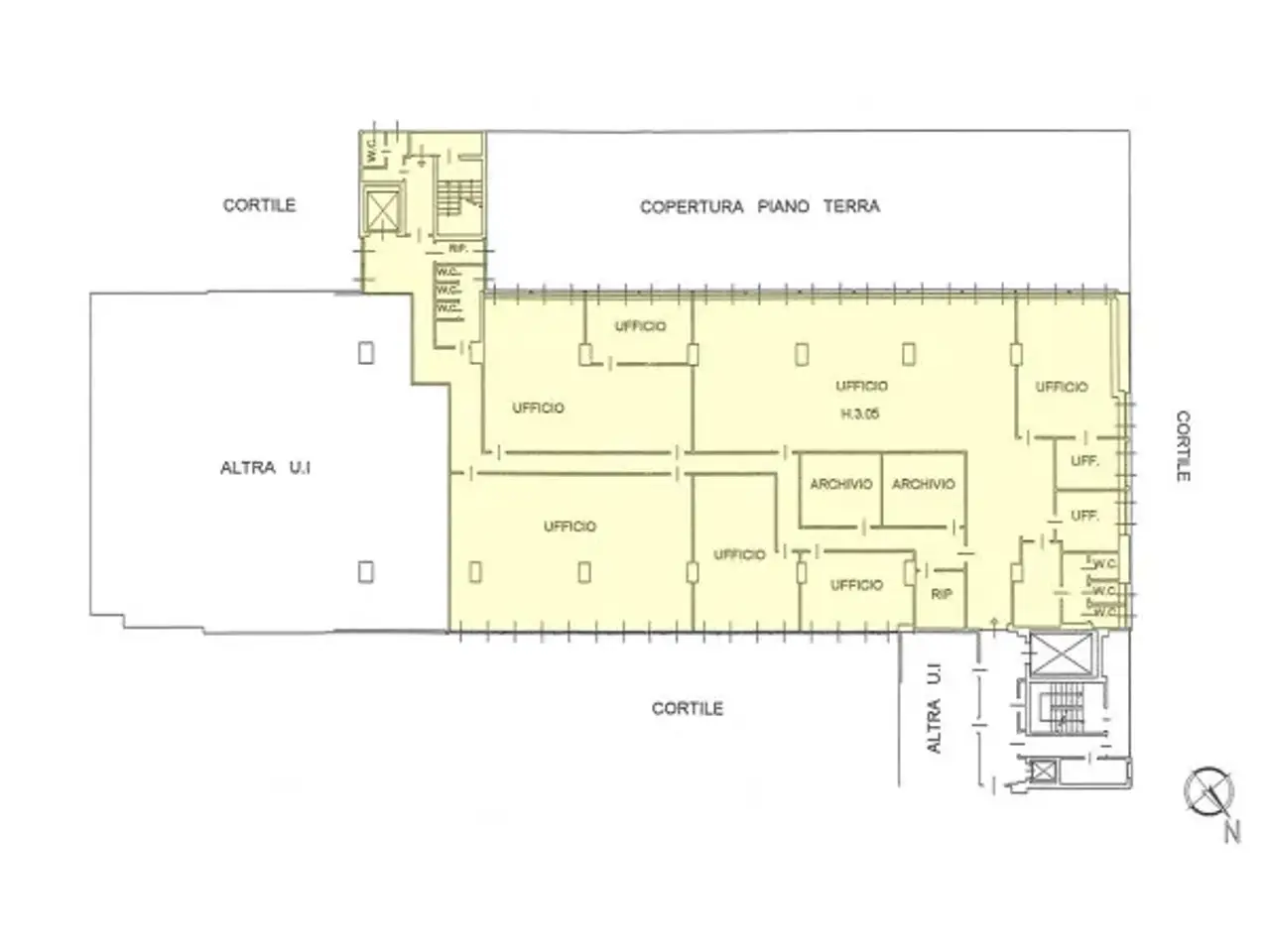 Ufficio in Via Gaudenzio Fantoli, Milano, {3} - Planimetria 1
