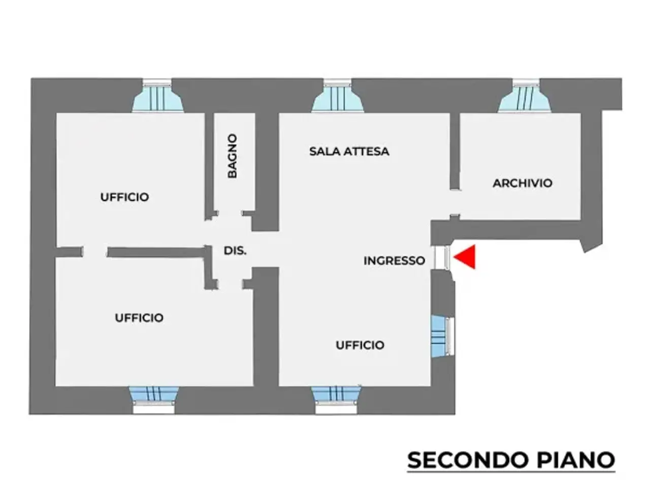 Ufficio in Piazzale del Carbone, Parma, {3} - Planimetria 1