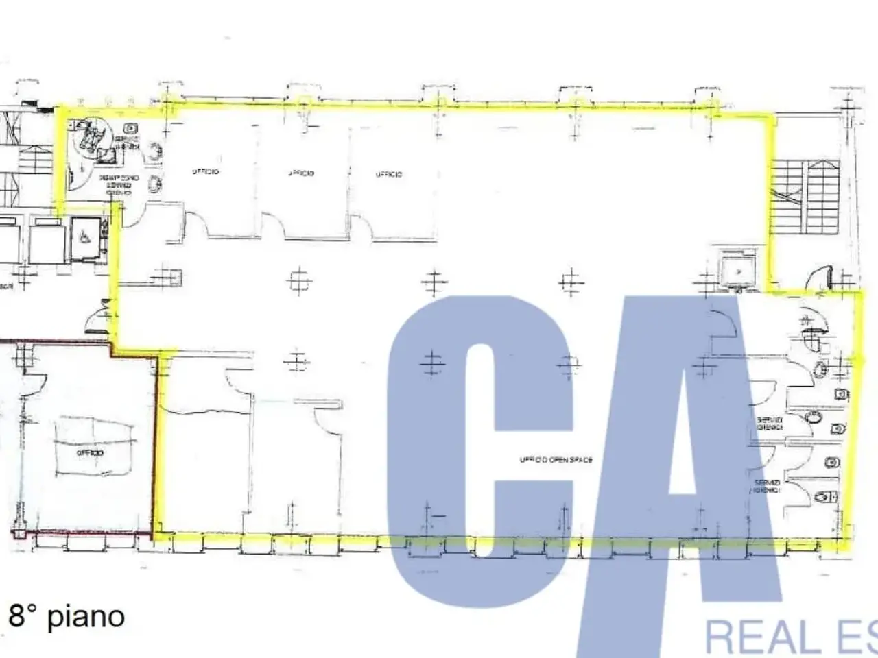 Ufficio in Via Schievano Enrico, Milano, {3} - Planimetria 1