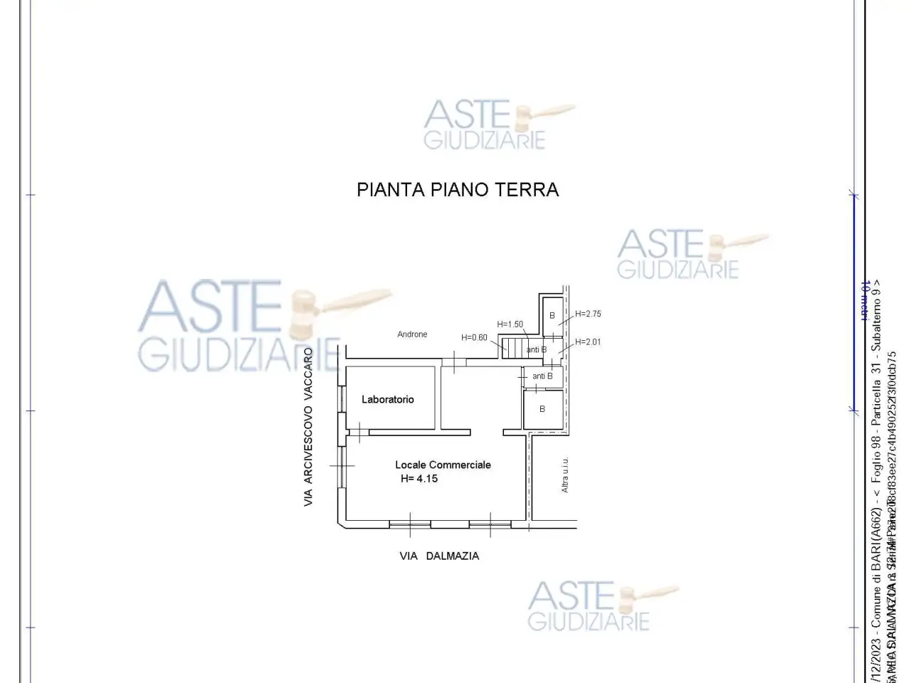 Negozio in Via Arcivescovo Vaccaro, 39, 70121 Bari Ba, Italia 39, Bari, {3} - Planimetria 1
