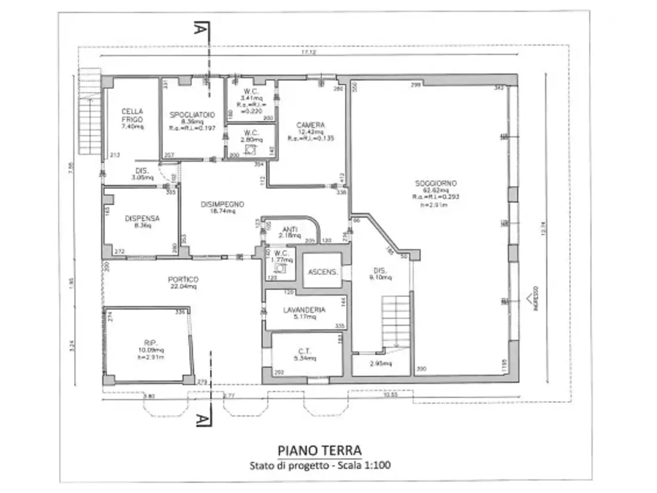 Negozio in Via Publio Cornelio Tacito 10, Bellaria-Igea Marina, {3} - Planimetria 1