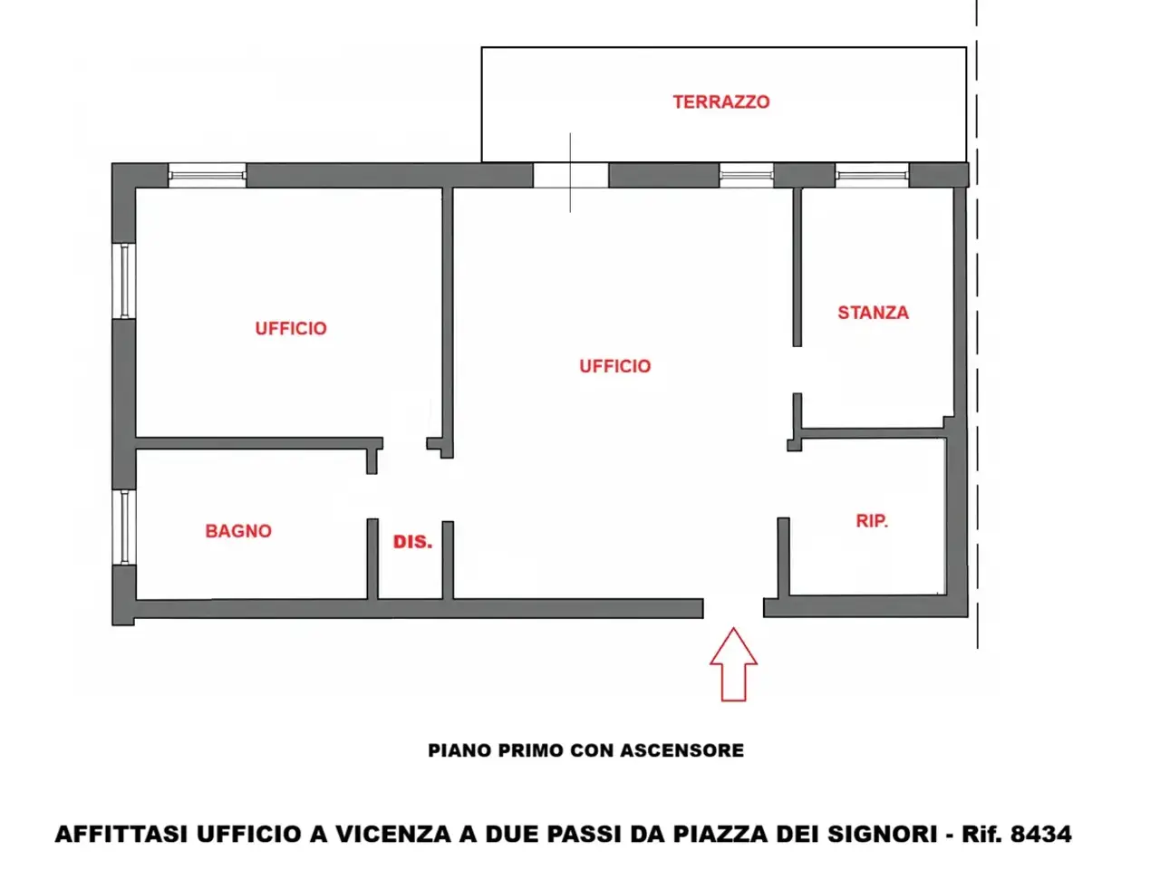 Ufficio in Piazzetta Palladio, Vicenza, {3} - Planimetria 1