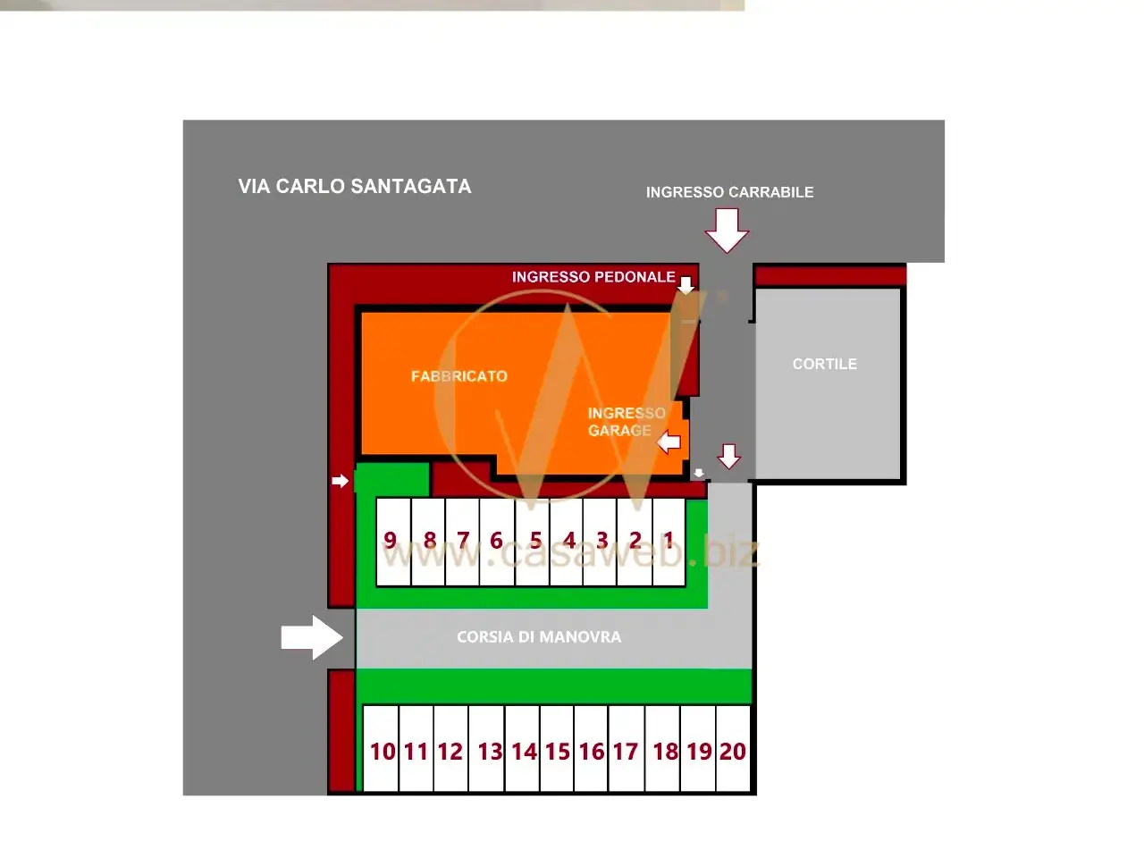 Garage in Via Carlo Santagata, Caserta, {3} - Planimetria 1