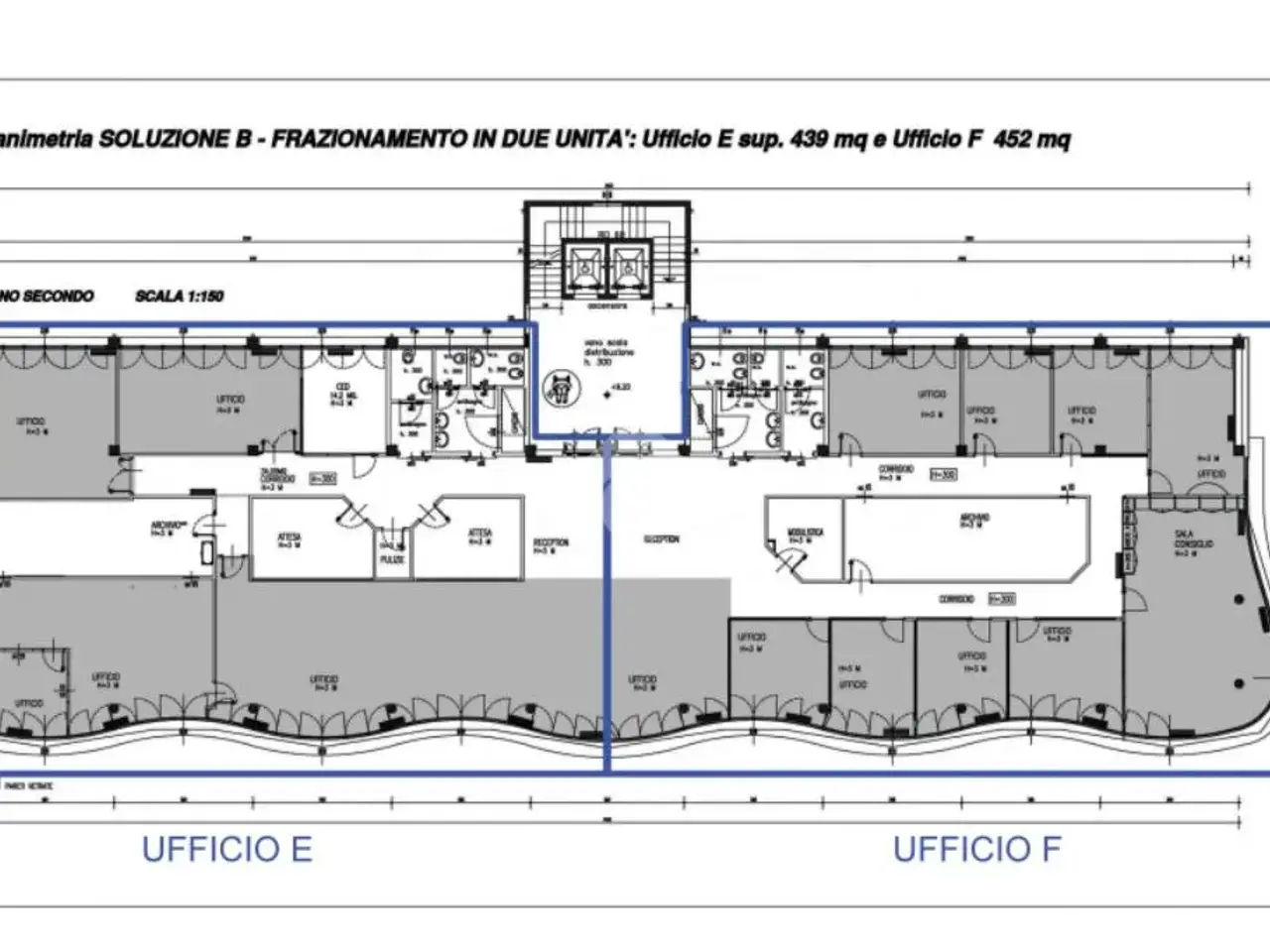 Ufficio in Via a. Marabini 6, Castel Maggiore, {3} - Planimetria 1