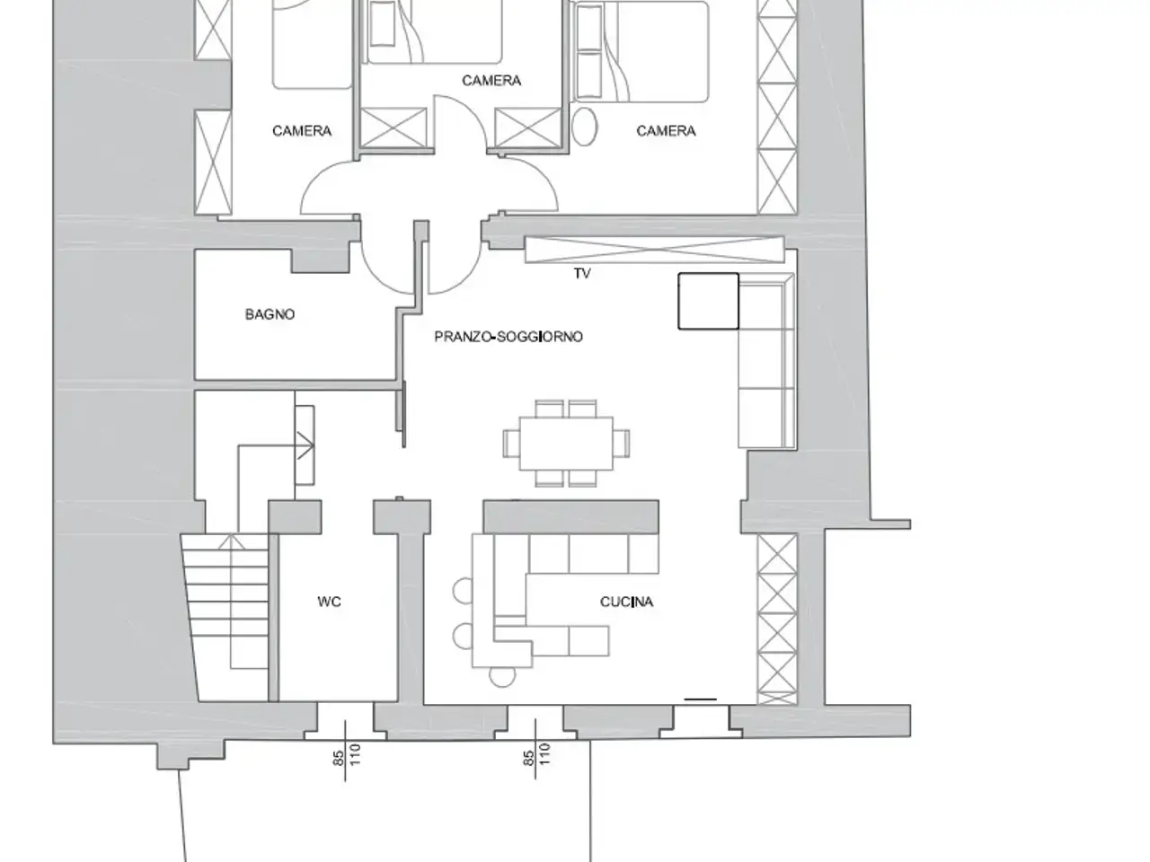 Attico, Cornuda - Planimetria 1