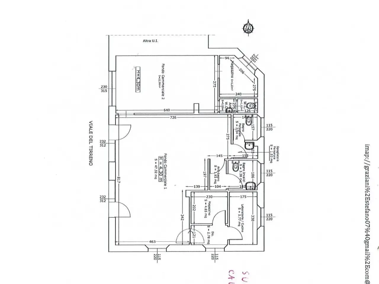 Esercizio commerciale in Viale del Tirreno 33, Pisa, {3} - Planimetria 1