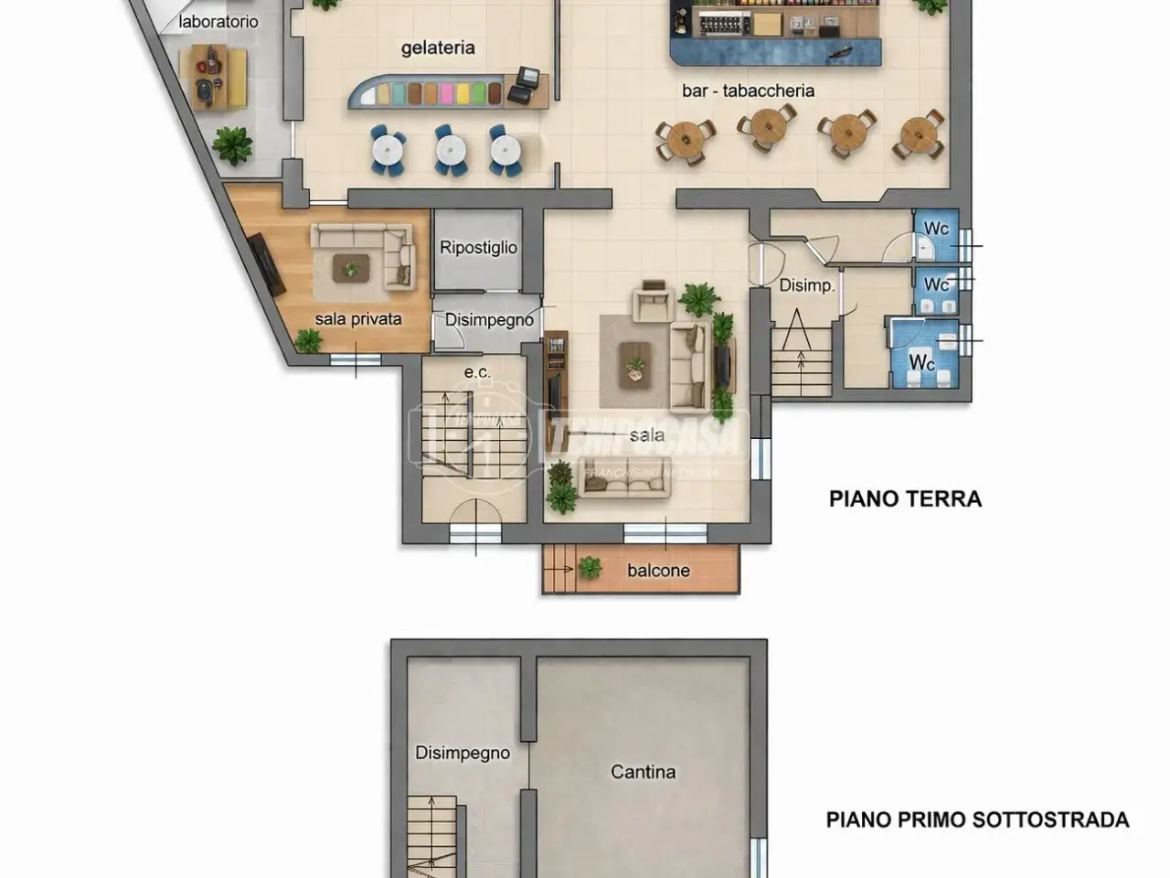 Negozio in Via Umberto I 22, Capiago Intimiano, {3} - Planimetria 1
