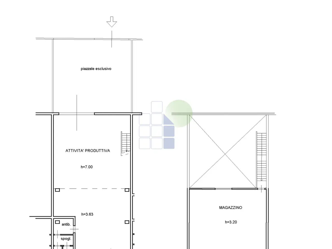 Capannone in Via Pera 33, Livorno, {3} - Planimetria 1