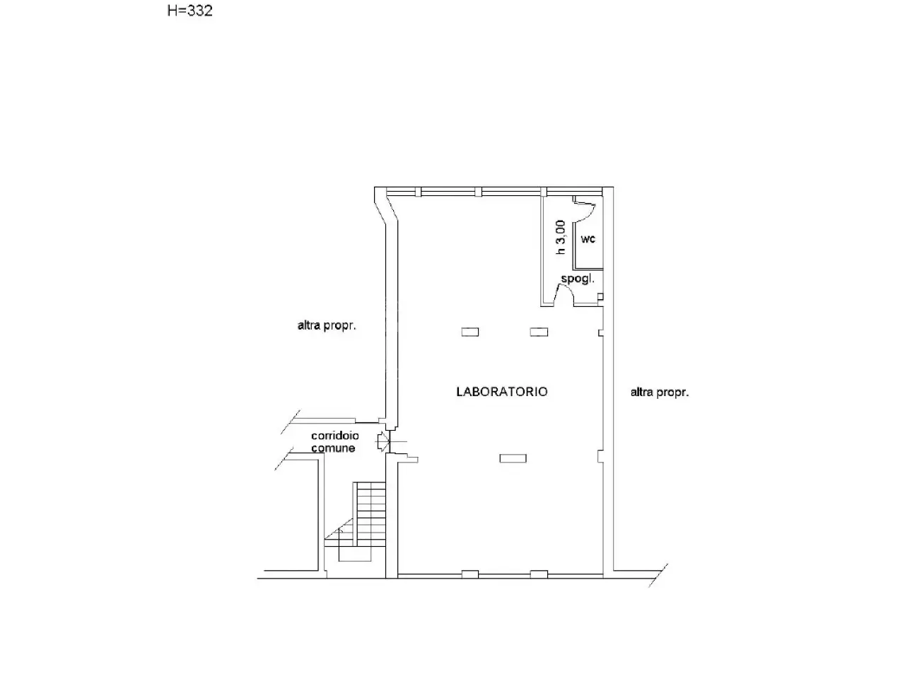 Laboratorio in Via Giuseppe Massarenti 26, Milano, {3} - Planimetria 1