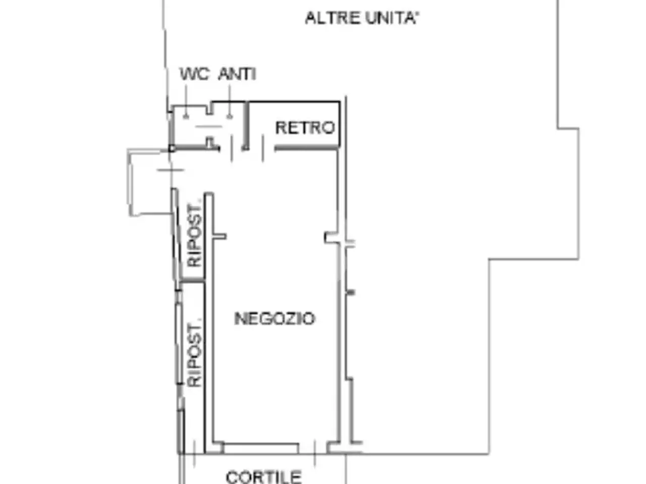 Negozio in Via Madonna del Rosario 30, Padova, {3} - Planimetria 1
