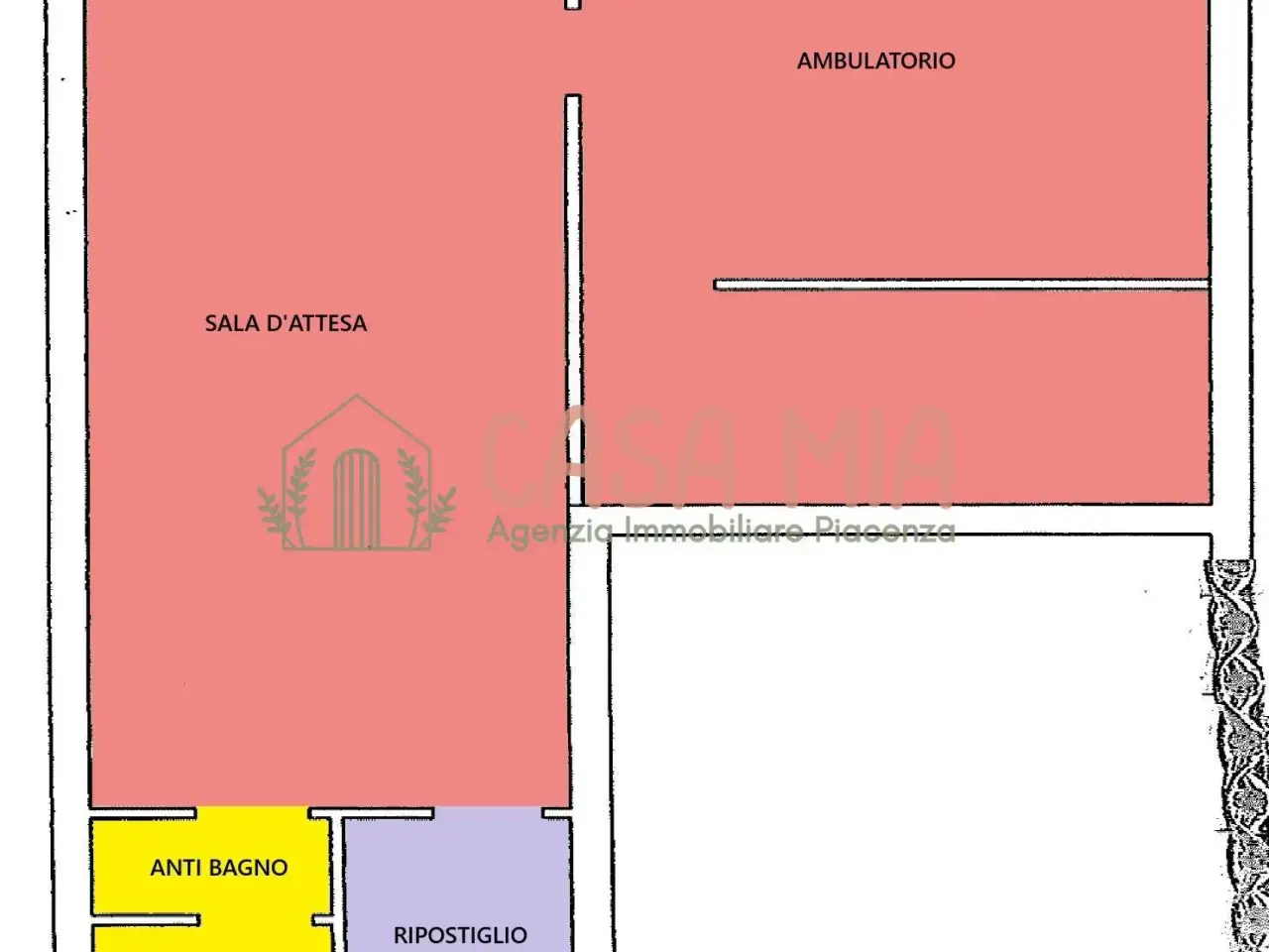 Ufficio in Via Vittime del Terrorismo, Rottofreno, {3} - Planimetria 1