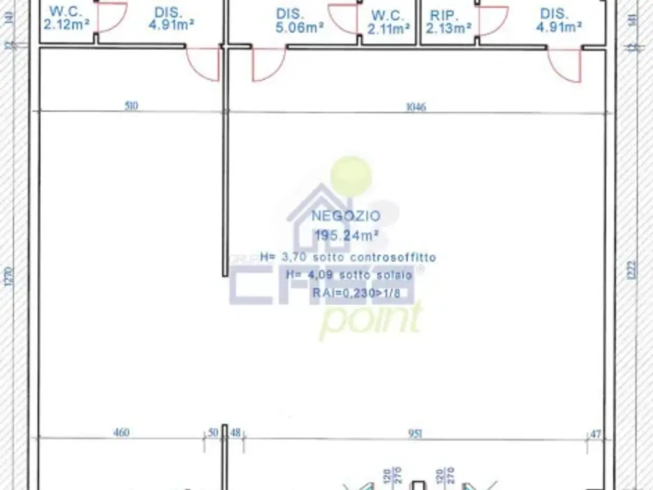 Negozio in Via Giacomo Grazzi Soncini, Viadana, {3} - Planimetria 1