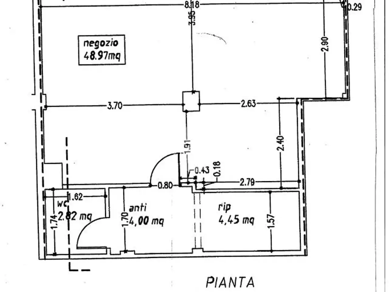 Negozio in Viale Amerigo Vespucci 29, Rimini, {3} - Planimetria 1