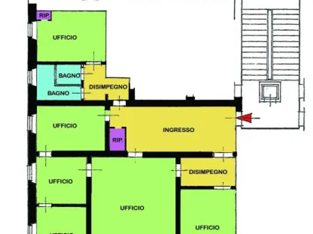 Ufficio in Scali d'Azeglio, Livorno, {3} - Planimetria 1
