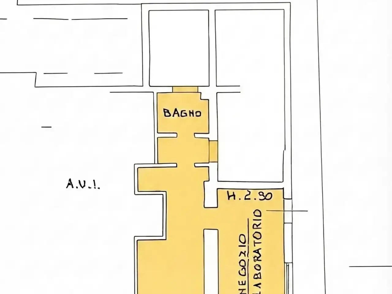 Negozio in Via Piave 8, Scanzorosciate, {3} - Planimetria 1