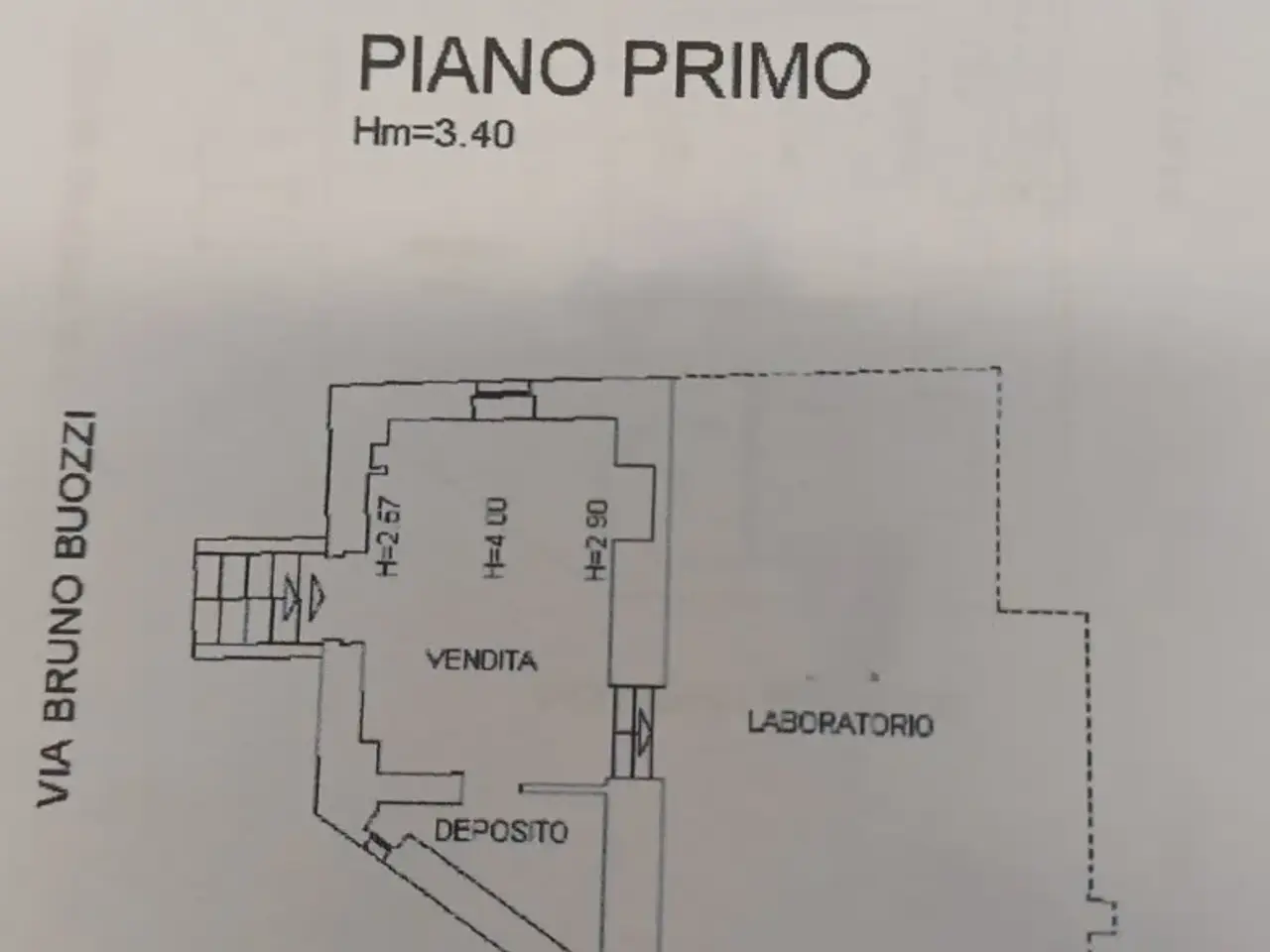 Esercizio commerciale in Via Buozzi 34, Matera, {3} - Planimetria 1