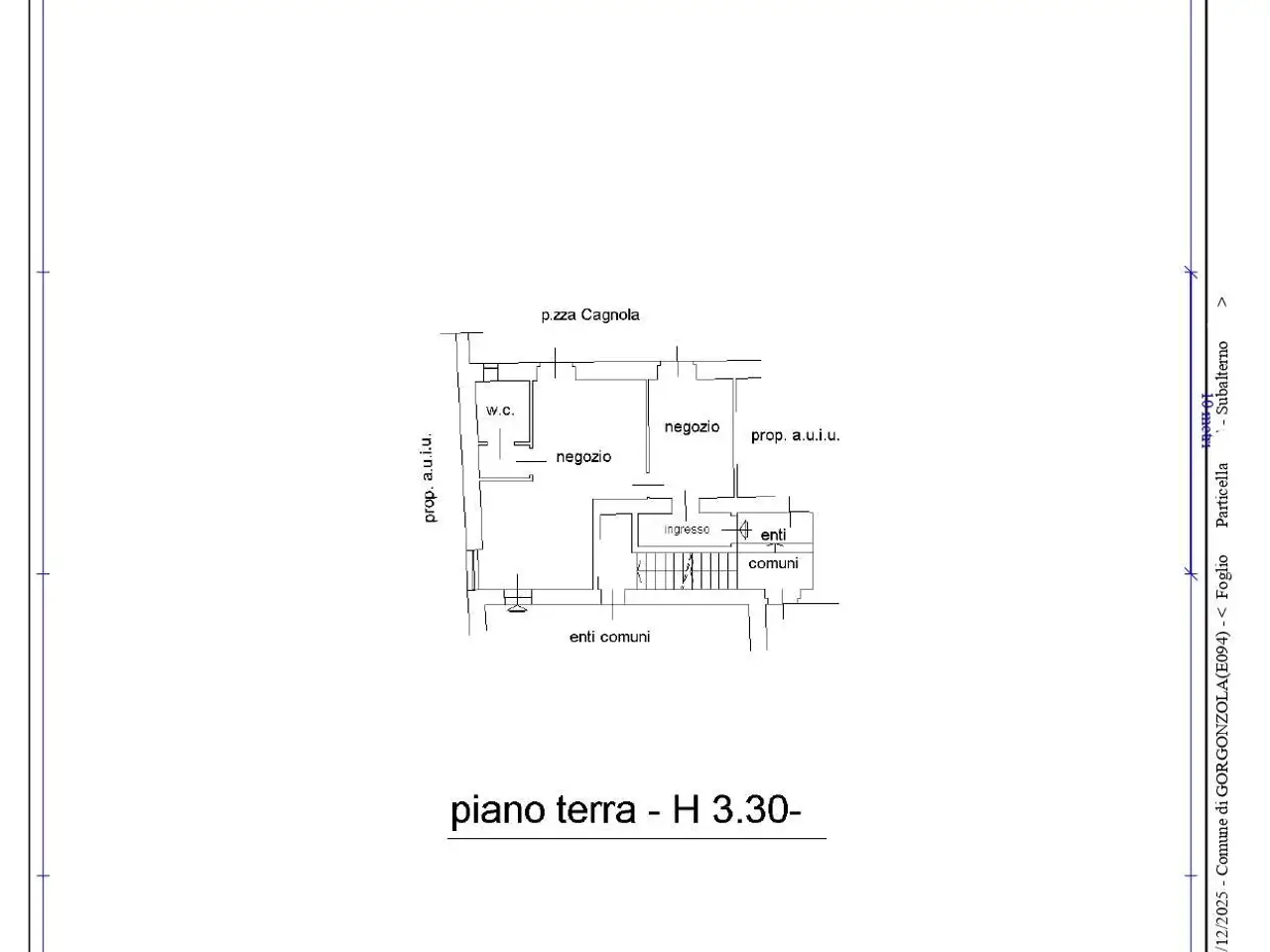 Negozio in Via della Filanda 9, Gorgonzola, {3} - Planimetria 1