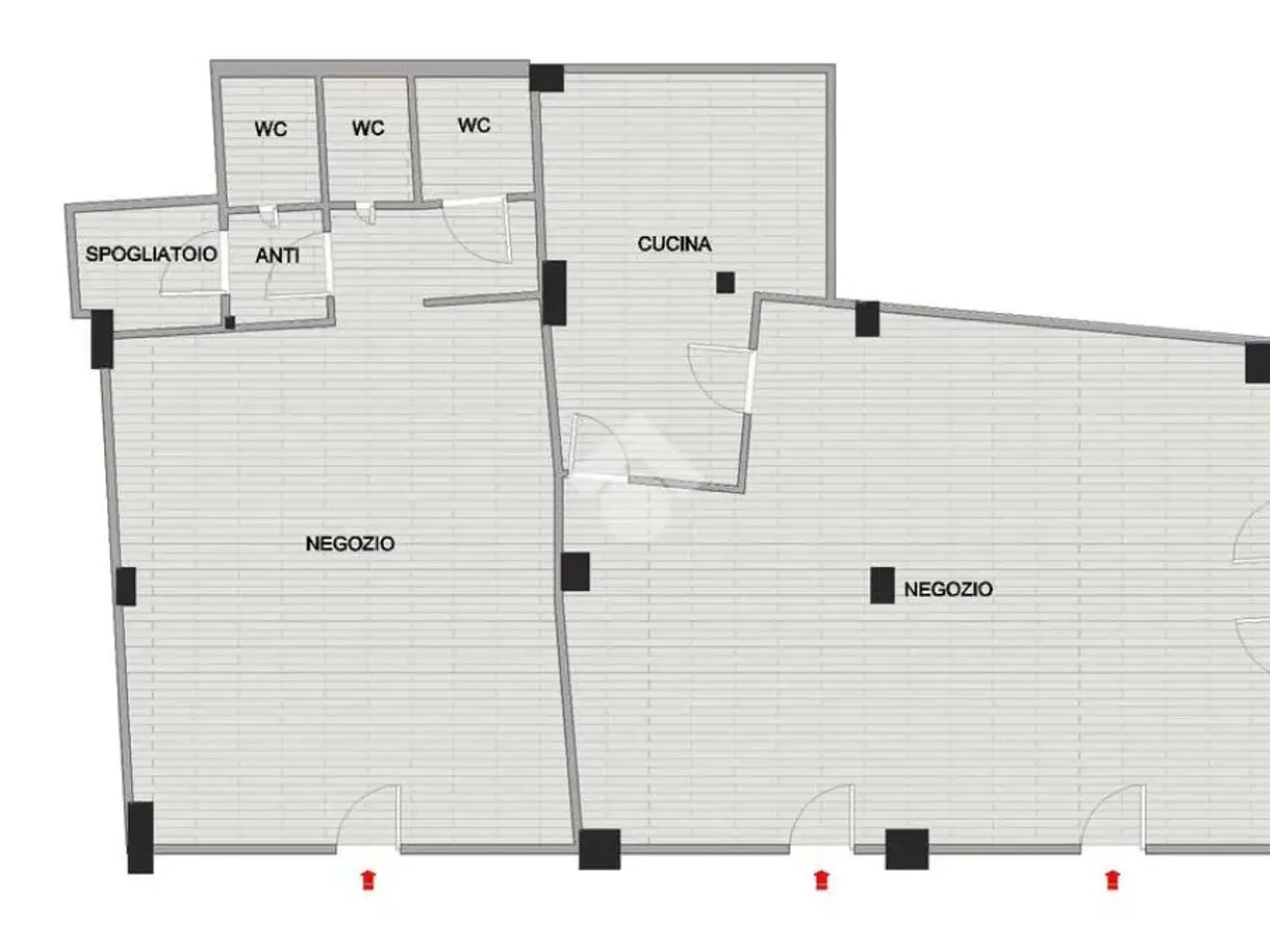 Negozio in Via Ognissanti 14, Padova, {3} - Planimetria 1