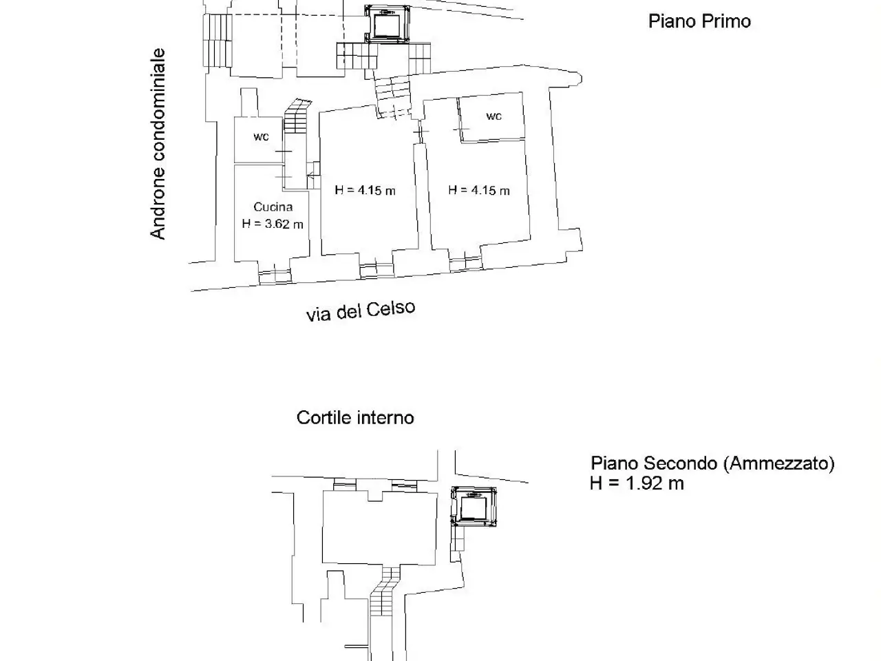 Trilocale in vendita, Via del Celso 21, Palermo - Planimetria 1