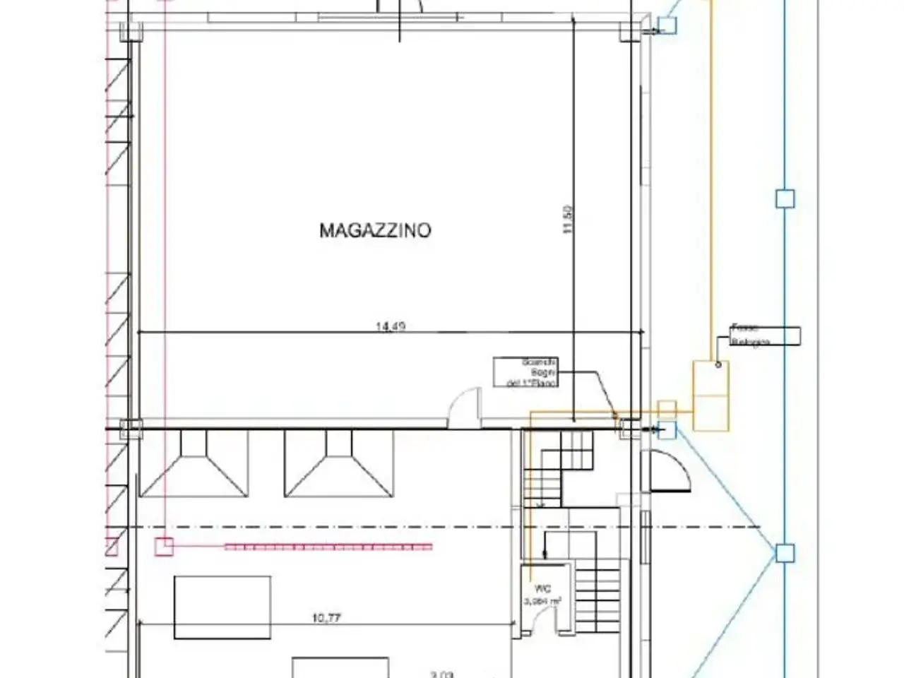 Capannone in Via Provinciale Francesca Nord 23, Santa Croce Sull'Arno, {3} - Planimetria 1